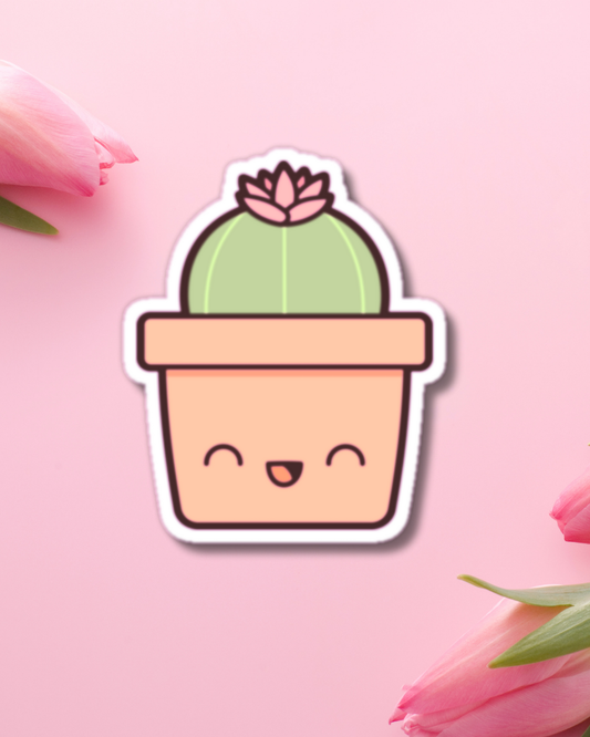 Cactus Joy Vinyl Sticker