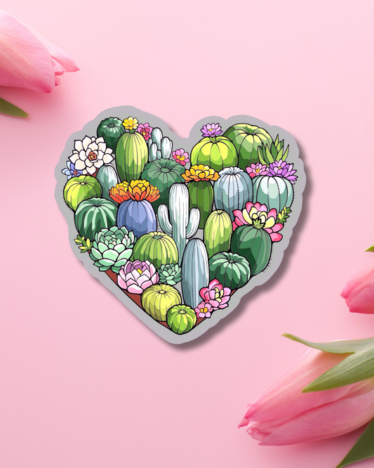 Cactus Love Vinyl Sticker