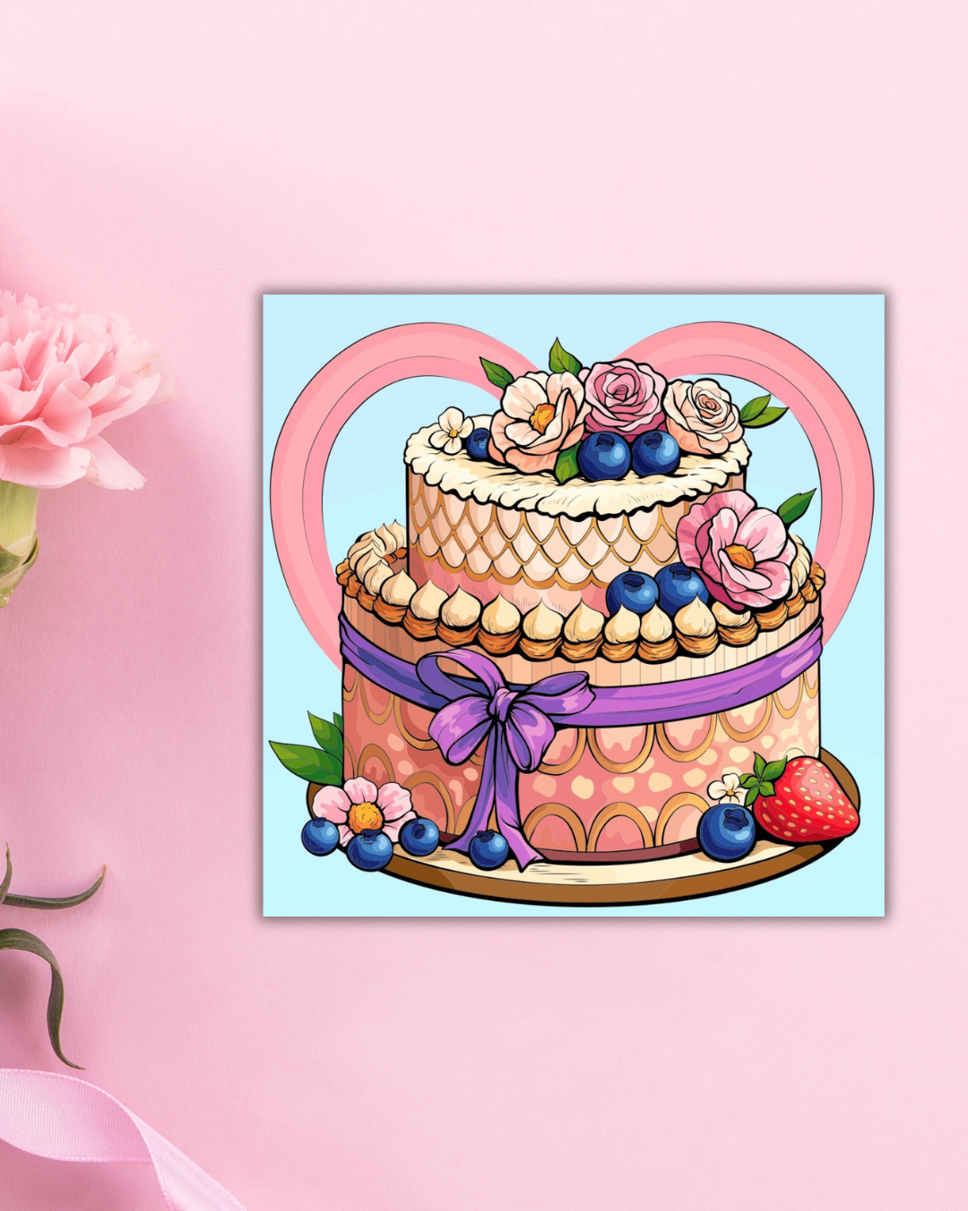 Cake Love Art Print Aesthetic Gift Decor