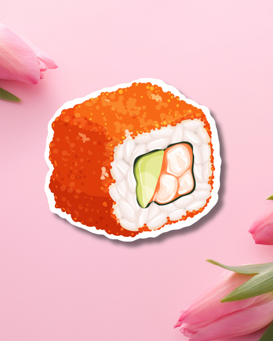 California Roll Vinyl Sticker