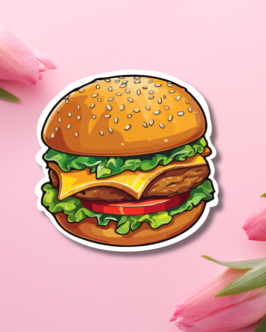Cheeseburger Deluxe Vinyl Sticker