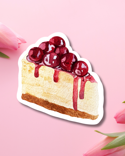Cherry Cheesecake Vinyl Sticker
