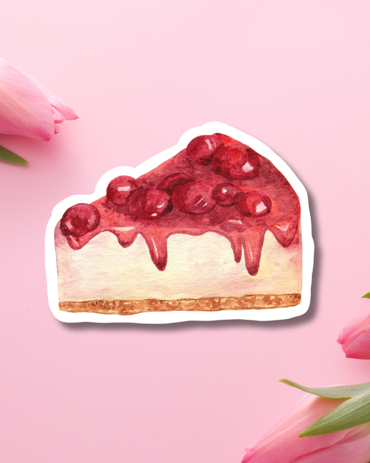 Cherry Cheesecake Vinyl Sticker