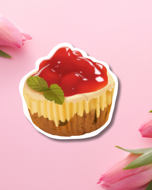 Cherry Cheesecake Vinyl Sticker
