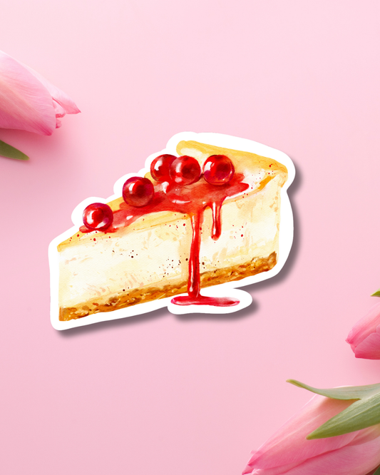 Cherry Cheesecake Vinyl Sticker