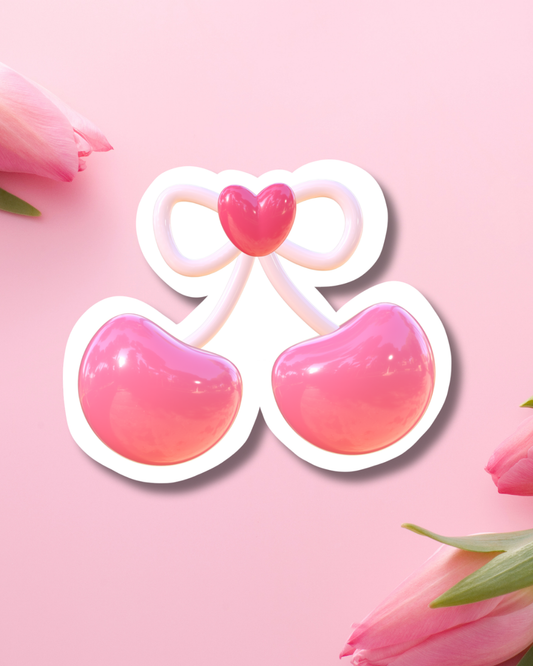 Cherry Love Vinyl Sticker