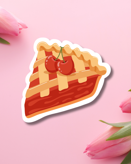 Cherry Pie Slice Vinyl Sticker