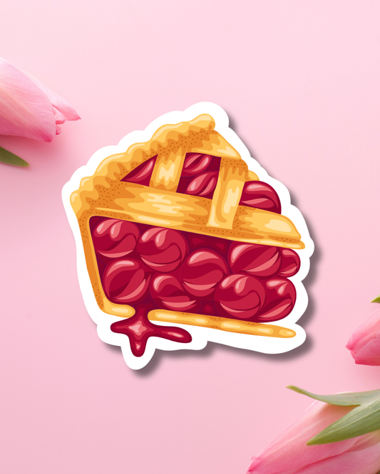 Cherry Pie Slice Vinyl Sticker