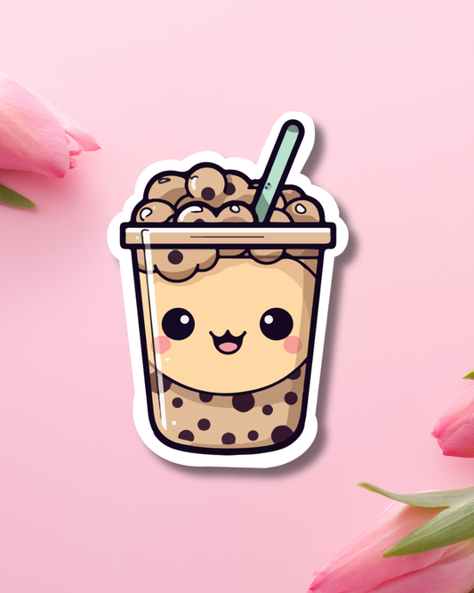 Choco-Chip Boba Vinyl Sticker