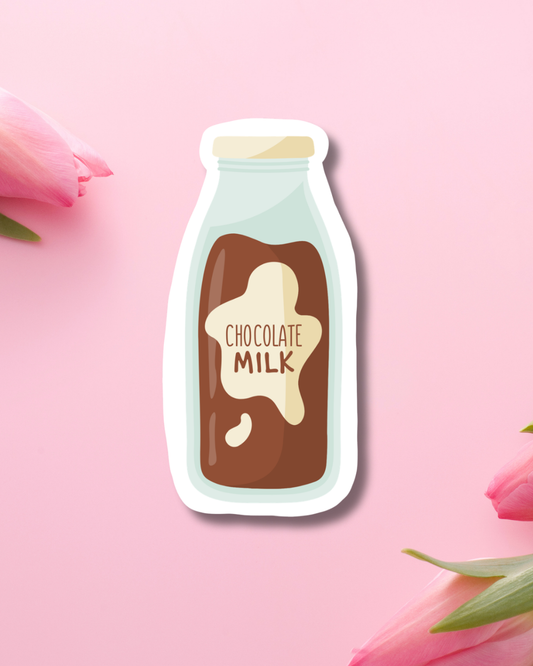 Chocolate Milk Bottle Vinyl Sticker
