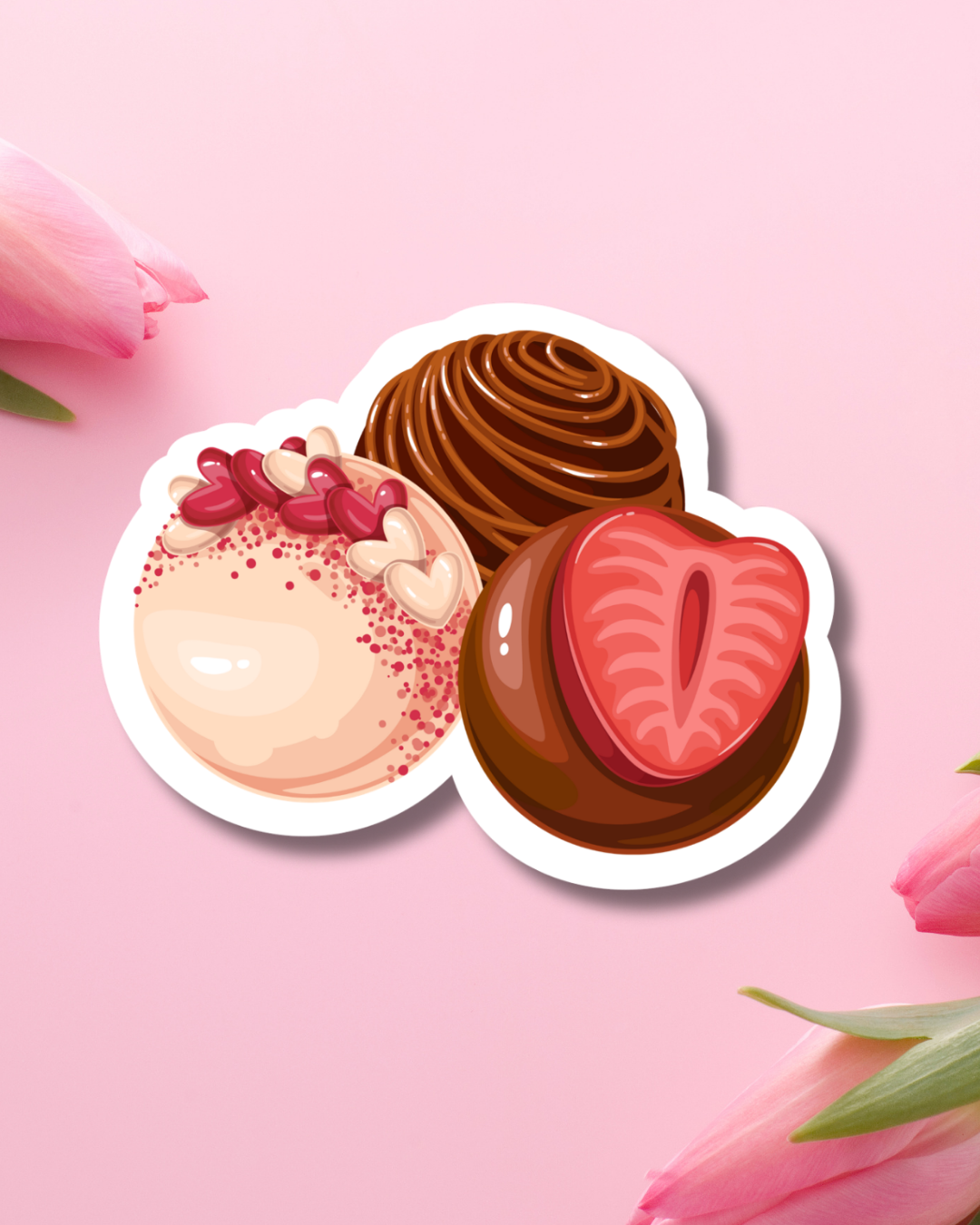 Chocolate & Fruits Vinyl Sticker