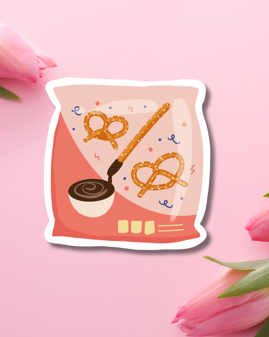 Chocolate & Pretzels Vinyl Sticker