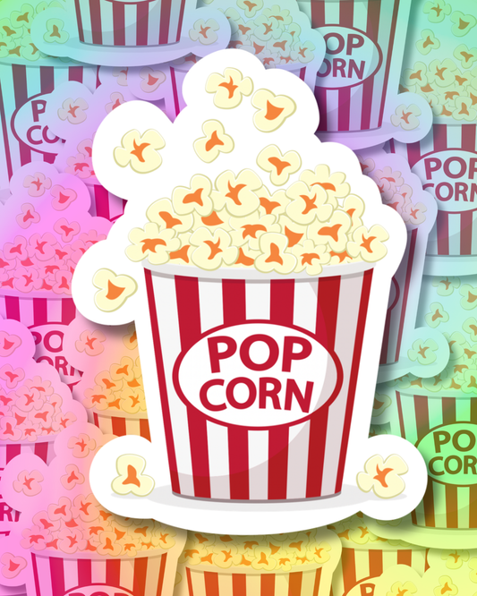 Classic Popcorn Vinyl Sticker