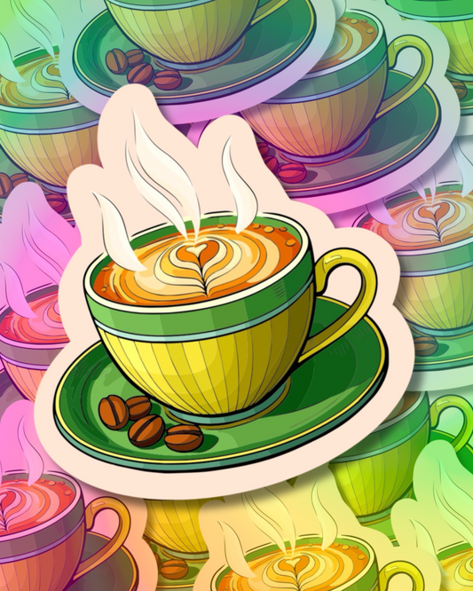 Coffee Bliss Vinyl Sticker