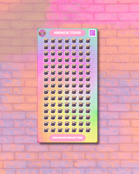 Hobonichi Cousin Coffee Date Tab Sticker Sheet