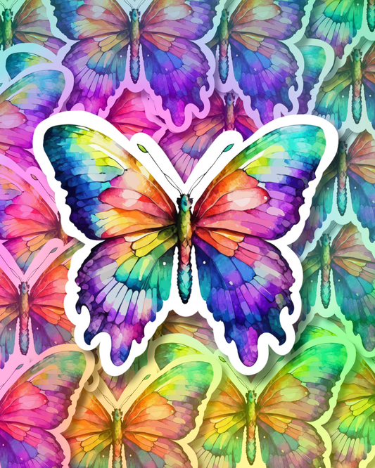 Colorful Butterfly Vinyl Sticker