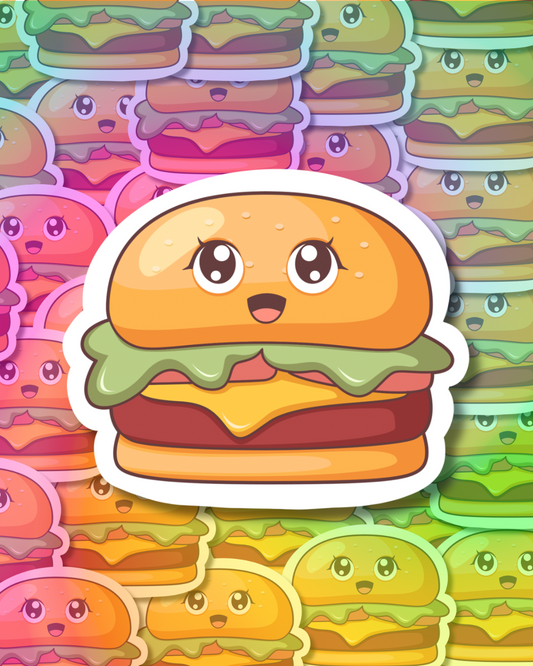 Amazed Cheeseburger Vinyl Sticker