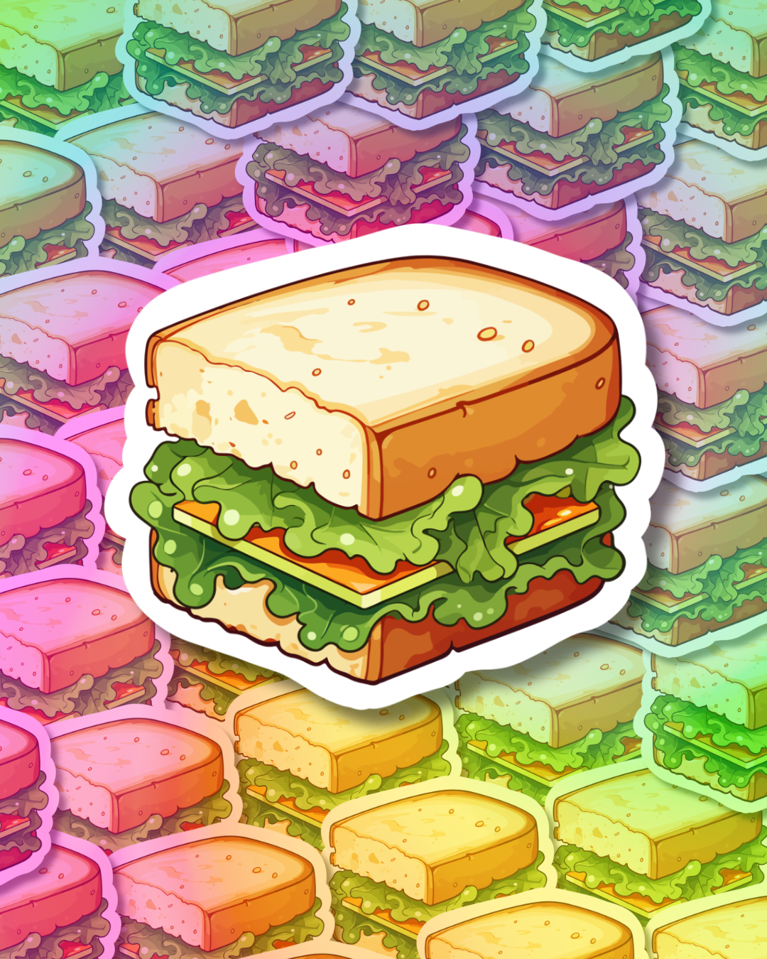 Cheese Sandwish Vinyl Sticker