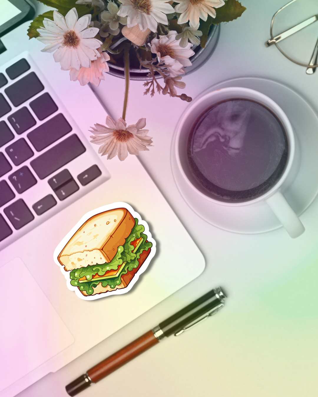 Cheese Sandwish Vinyl Sticker