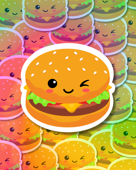 Cheeseburger Cutie Vinyl Sticker