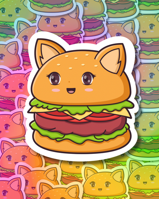 Kitty Cheeseburger Vinyl Sticker