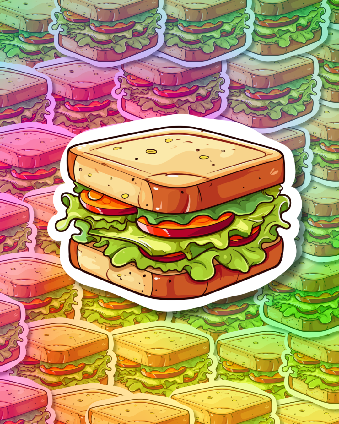 Veggie Sandwish Vinyl Sticker