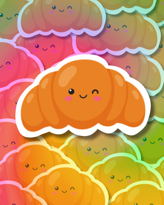 Coquette Croissant Vinyl Sticker