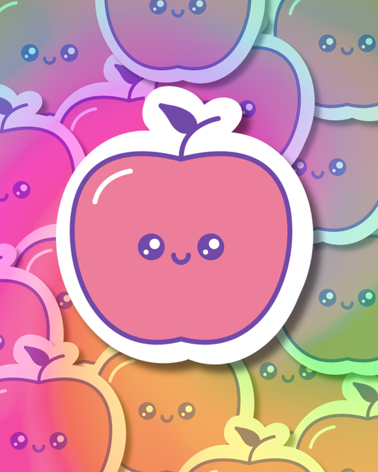 Cozy Apple Vinyl Sticker
