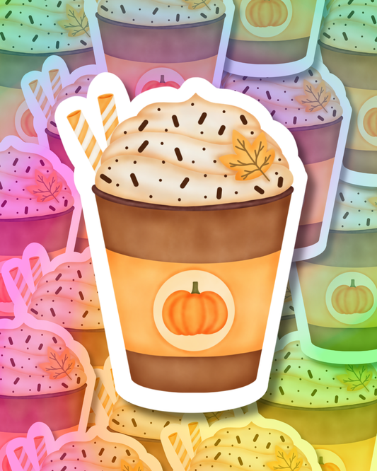 Cozy Latte Vinyl Sticker