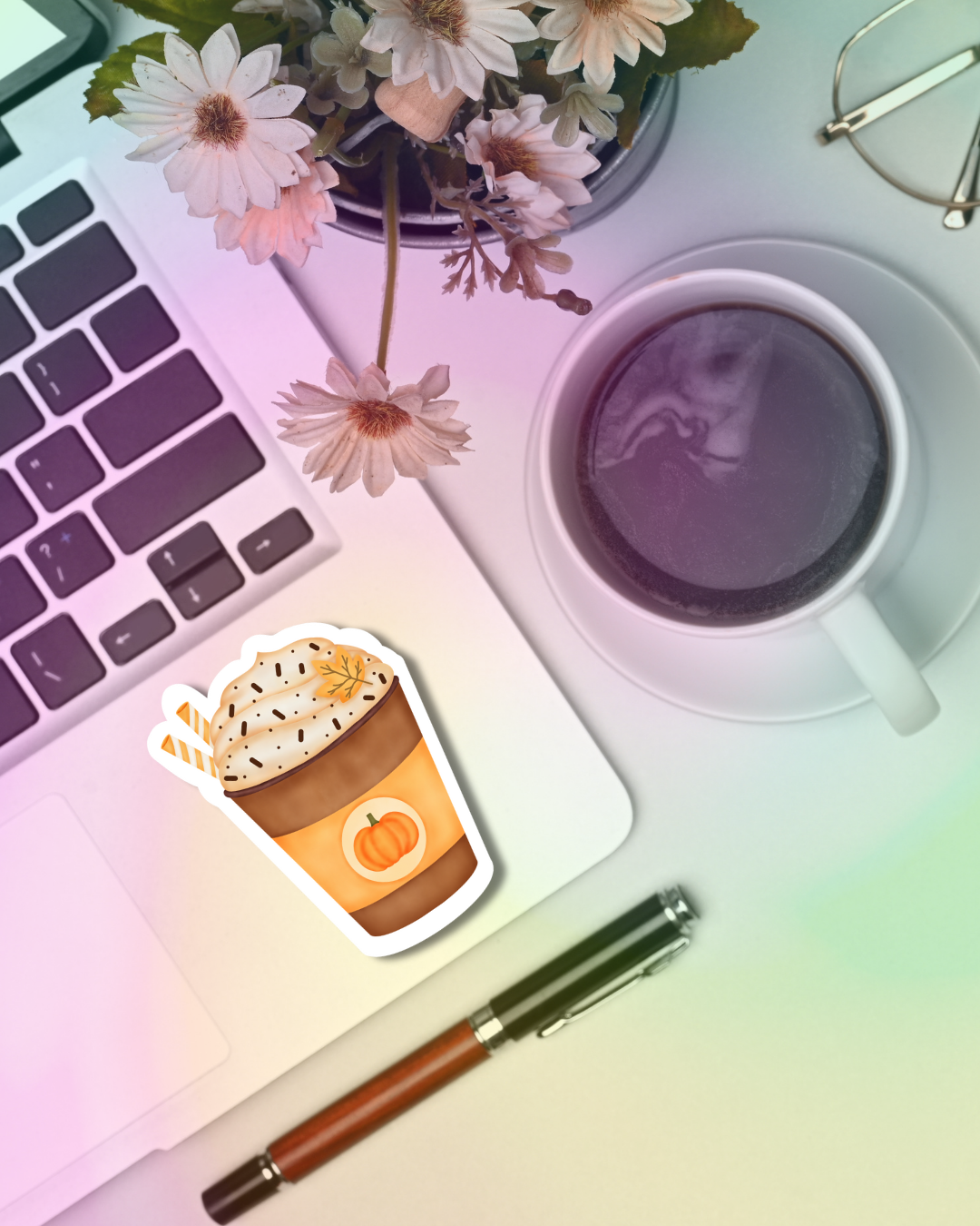 Cozy Latte Vinyl Sticker