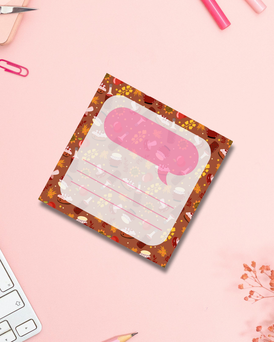Cozy Autumn Notepad Aesthetic Cute Stationery Gift