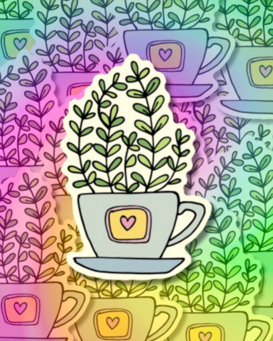 Cup Plant Vinyl Sticker