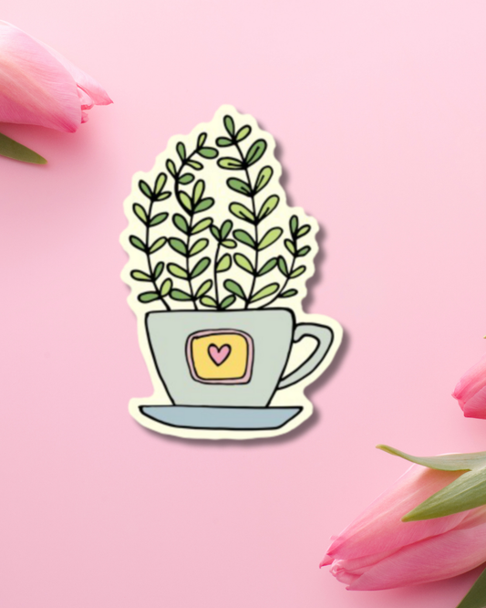 Cup Plant Vinyl Sticker