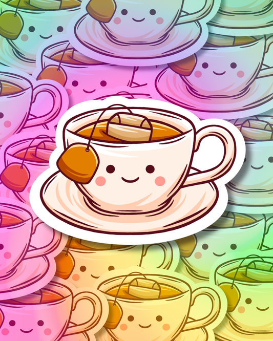Cutie Tea Vinyl Sticker
