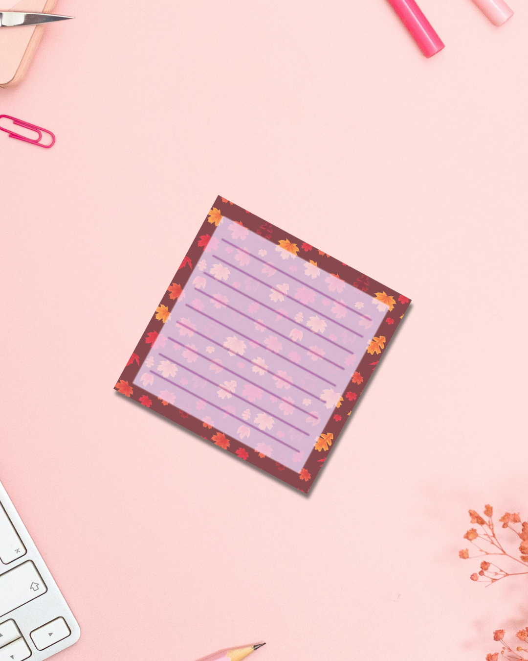 Dark Autumn Notepad Aesthetic Cute Stationery Gift