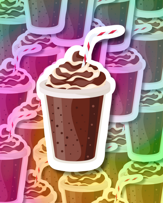 Dark Chocolate Milkshake Vinyl Sticker