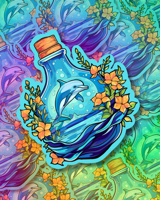 Dolphin Potion Vinyl Sticker