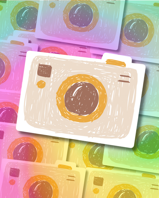 Doodle Camera Vinyl Sticker