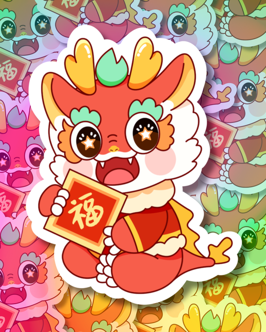 Dragon Message Vinyl Sticker