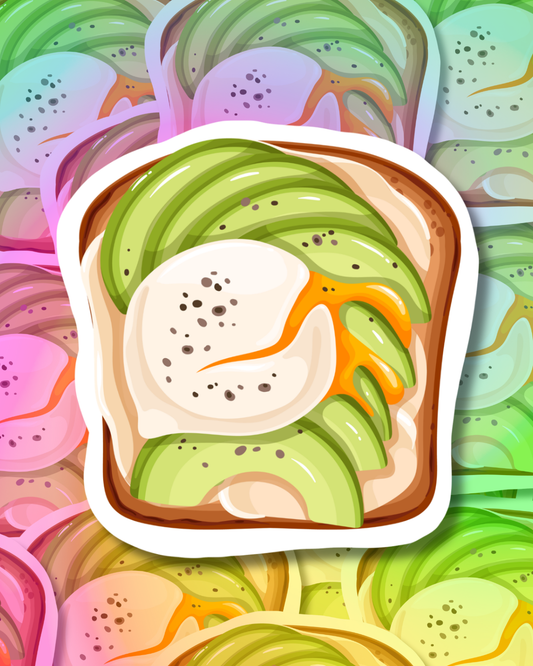 Egg-Avocado Toast Vinyl Sticker