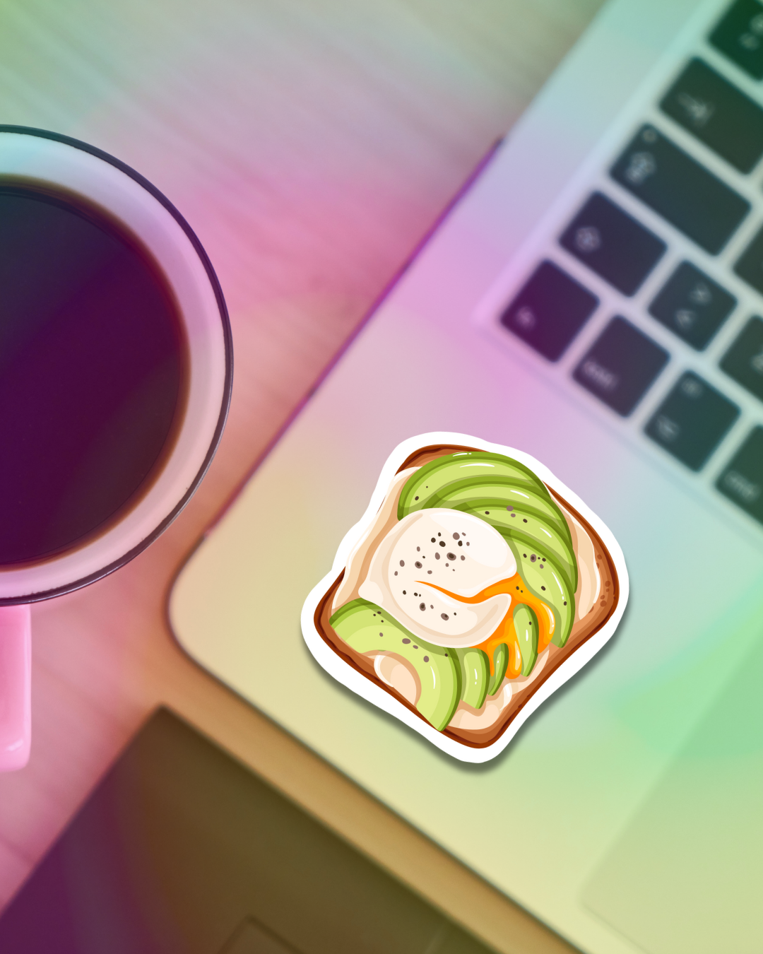 Egg-Avocado Toast Vinyl Sticker