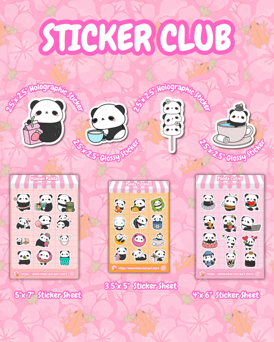 🐼 March Sticker Club: Kawaii Panda 🐼