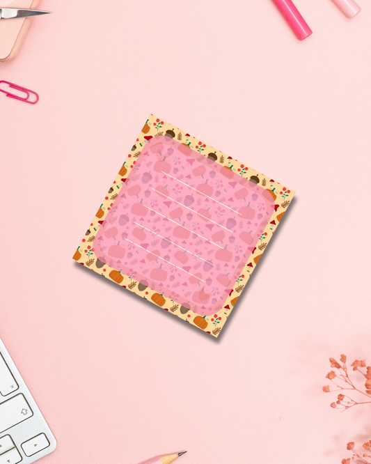 Fall Yellow Notepad Aesthetic Cute Stationery Gift