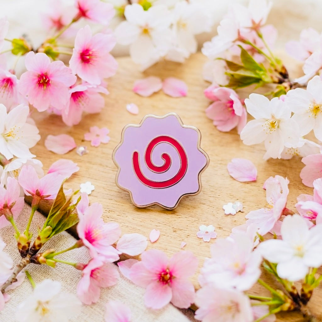 Kawaii Fish Cake Kawaii Cute Enamel Pin | Aesthetic Pastel Backpack & Jacket Lapel Pin