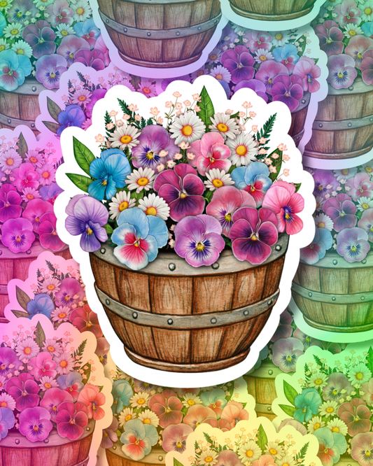 Flower Bunch Vinyl Sticker