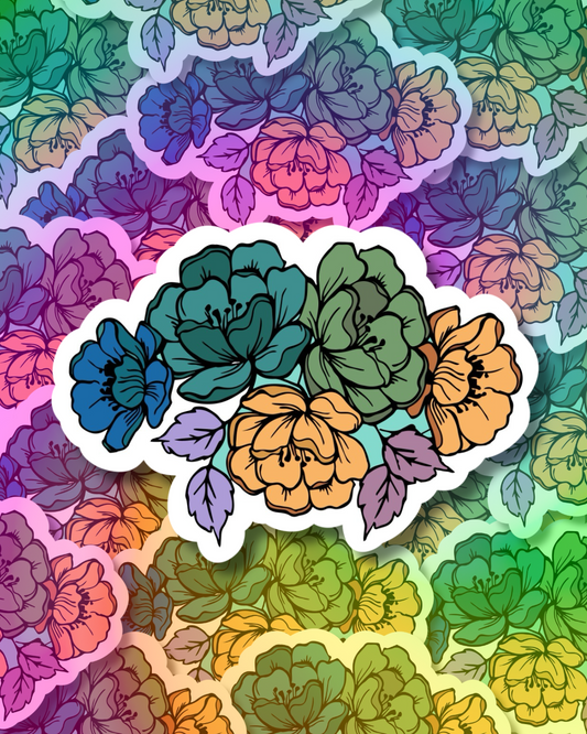 Flower Crown Vinyl Sticker