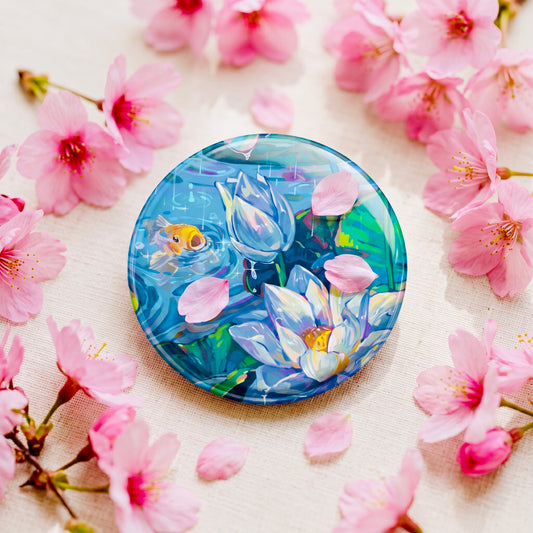 Flower Garden Kawaii Button Pin | Cute 1" Mini Badge | Aesthetic Backpack Pin