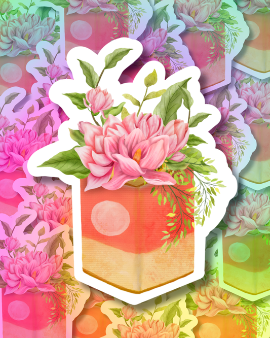 Flower Juice Box Vinyl Sticker