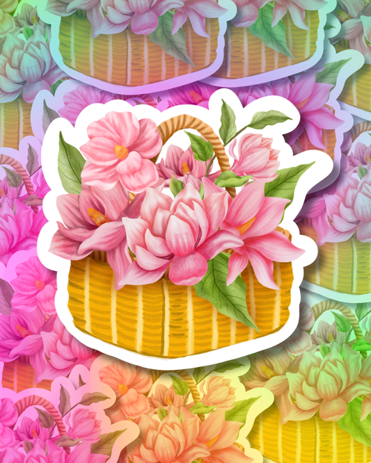 Flower Picnic Vinyl Sticker