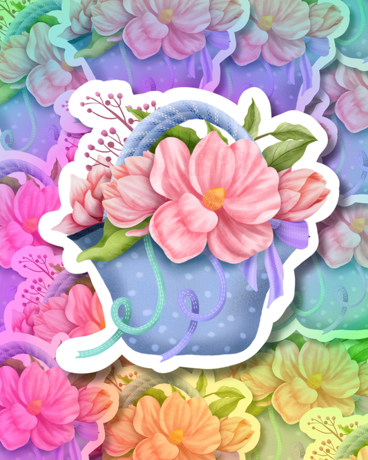 Flower Purse Vinyl Sticker